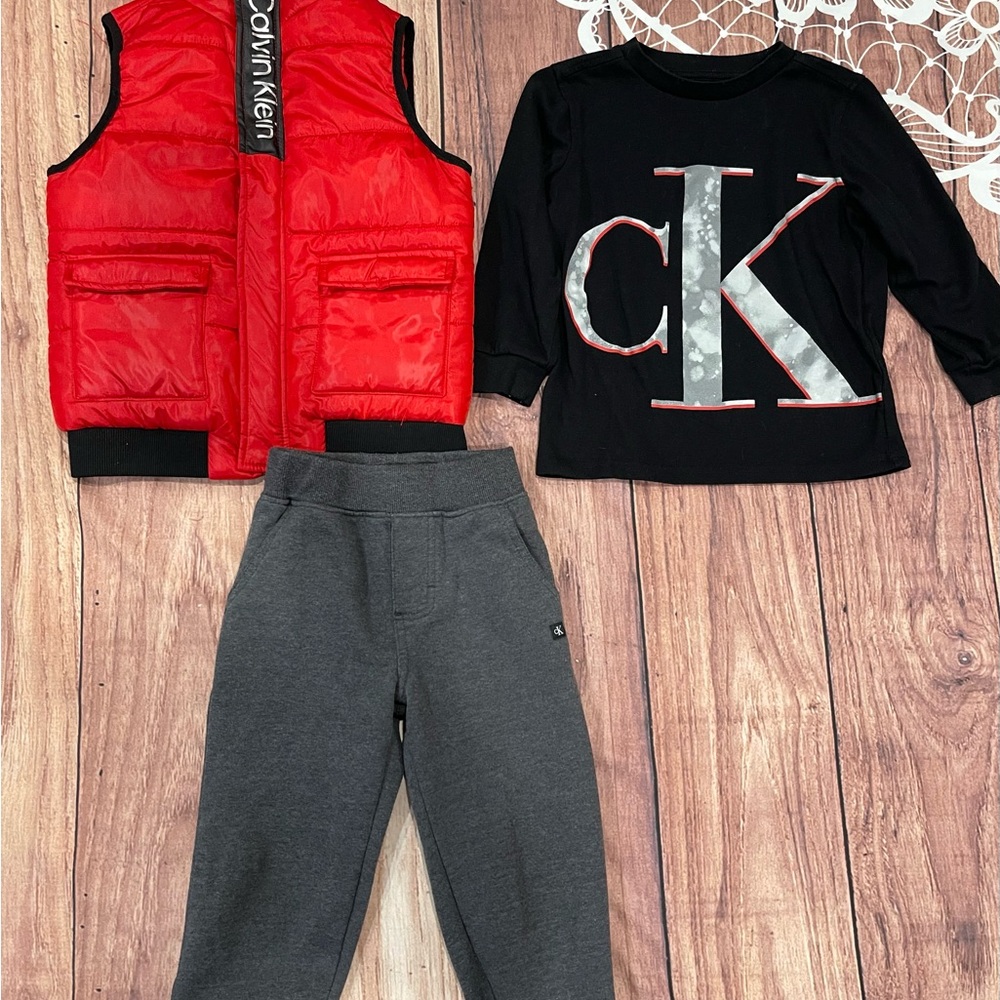 Calvin Klein 3 Piece Vest Outfit 4T